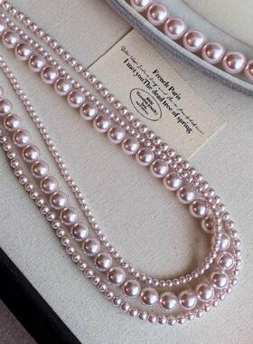 MaisonCleo极细小米粒珍珠毛衣链