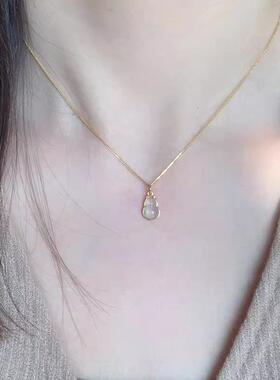 S925纯银福禄双全葫芦锁骨链