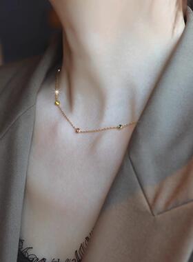 MaisonCleo法式彩色水晶锁骨链