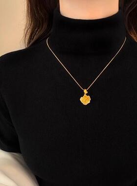 MaisonCleo轻奢沙金玫瑰锁骨链