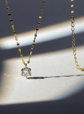 MaisonCleoS925银锆石锁骨链