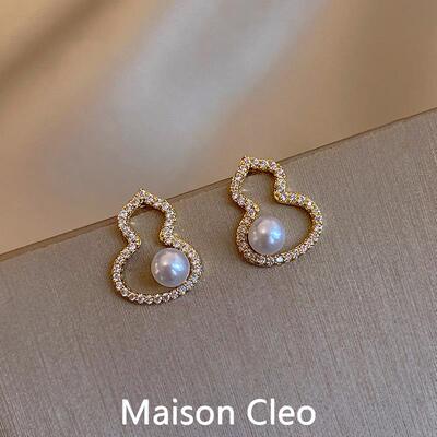 MaisonCleo简约珍珠葫芦耳钉