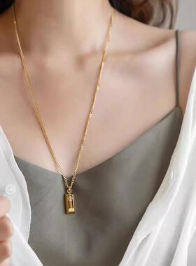 MaisonCleo英伦小众小金砖项链