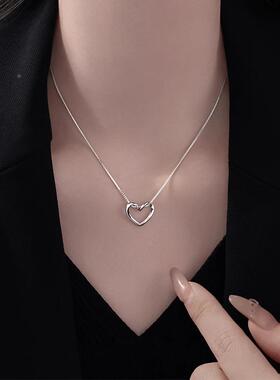 MaisonCleoS925银爱心锁骨链