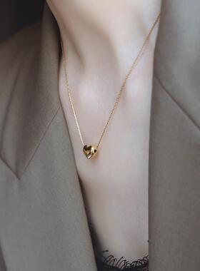 MaisonCleo轻奢小众爱心锁骨链