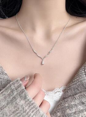 MaisonCleo轻奢小众水滴锁骨链