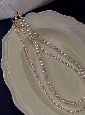 MaisonCleo珍珠纯银极细锁骨链
