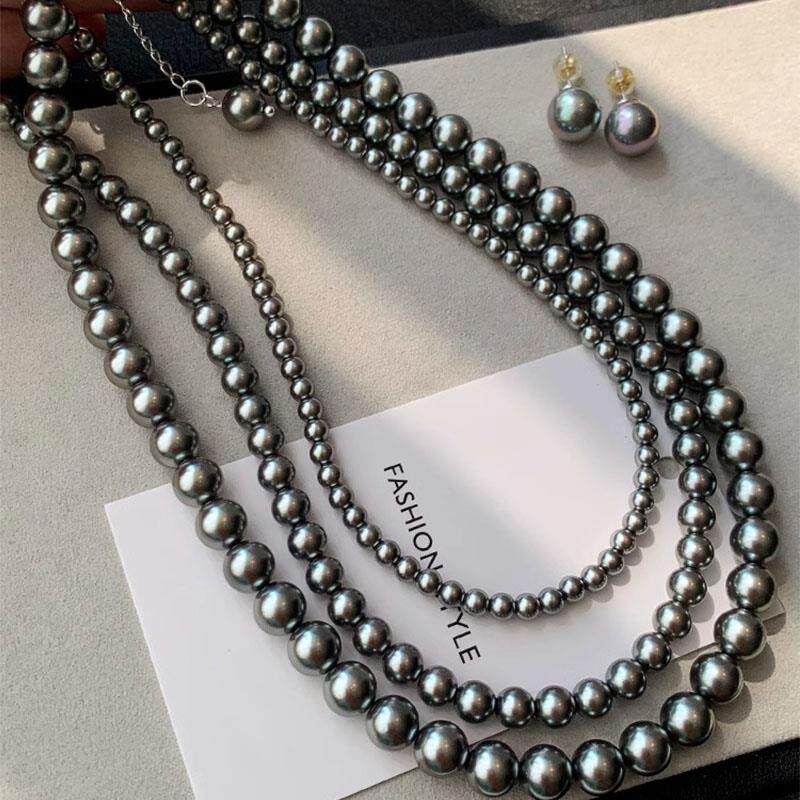 MaisonCleo「颜型俱佳」轻奢小米粒珍珠项链女小众设计感毛衣链潮