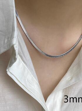 MaisonCleo纯银蛇骨链锁骨链
