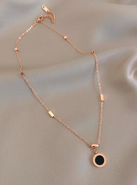 MaisonCleo数字镀金吊坠锁骨链