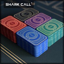 SHARK CALL德州扑克方形陶瓷筹码五色无面值方片筹码