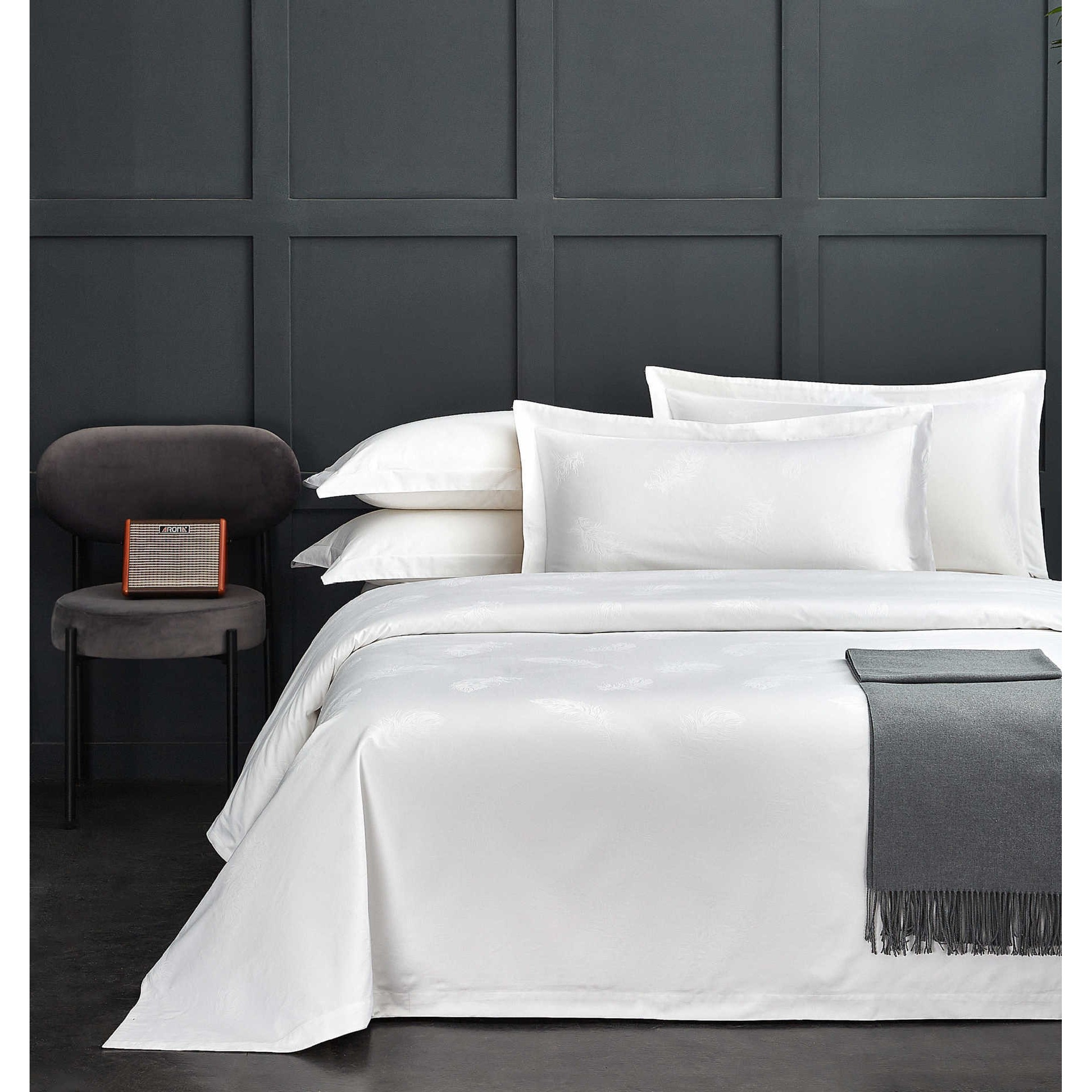 可定制酒店布草 宾馆被套枕套提花羽毛花 床单贡缎四件套,床上用品,酒店床品套件,淘宝优惠券,粉丝福利购,淘宝优惠卷