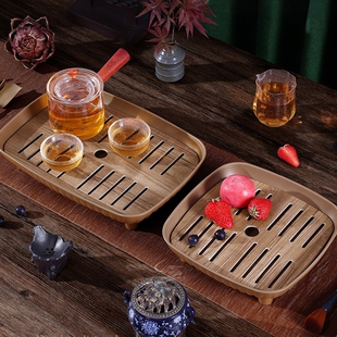 希尔茶具茶盘茶杯放置盘水杯沥水盘托盘轻奢现代高级感家用干泡台