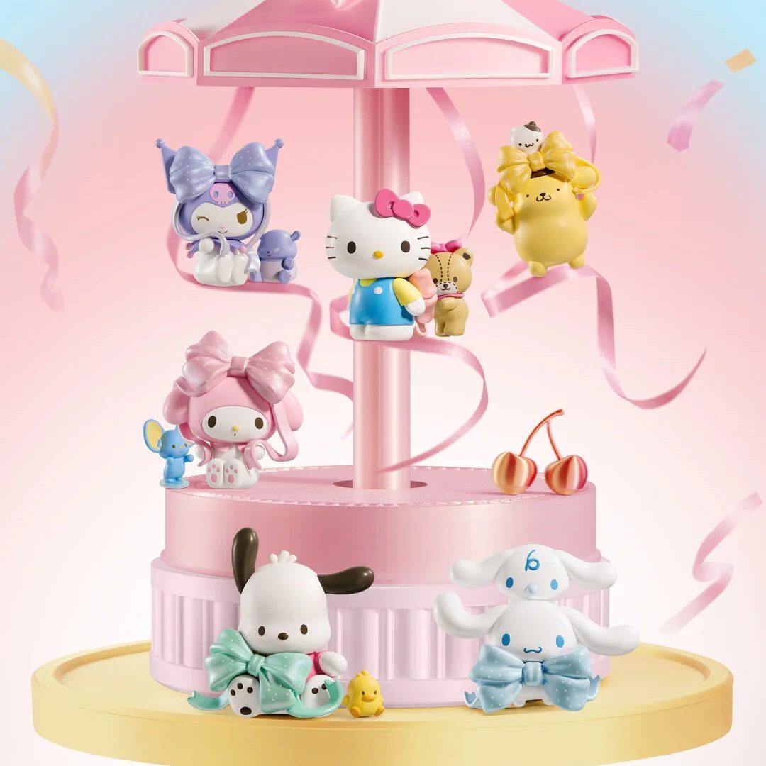 miniso名创优品三丽鸥心意蝴蝶结系列盲盒酷洛米凯蒂猫手办公仔礼