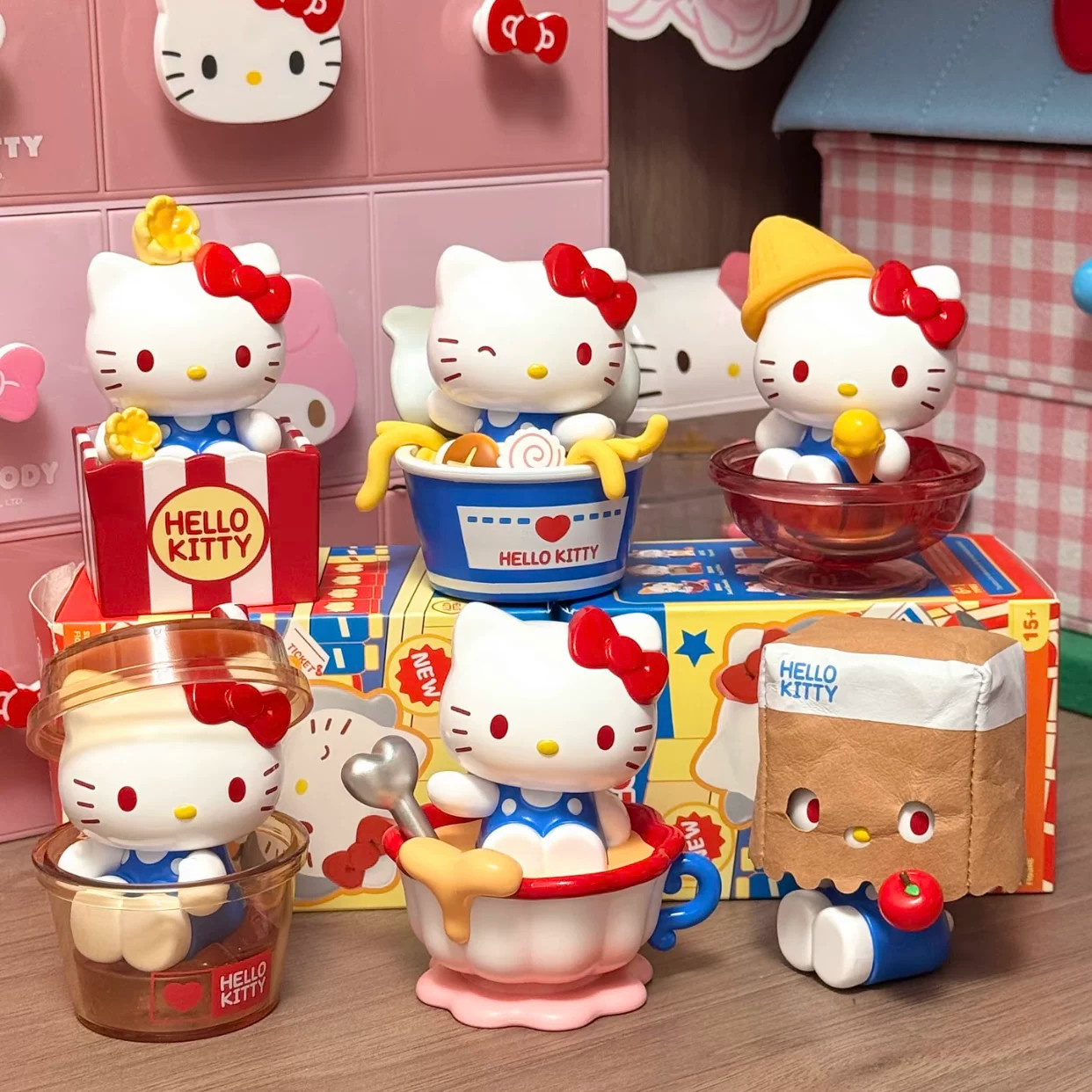 官方正版miniso名创优品Hello Kitty小食铺系列盲盒潮玩公仔礼物图片