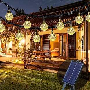 速发太能户外灯庭院家台灯串室氛防水露用花园外围灯带挂树彩灯