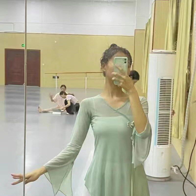 速发舞蹈练舞蹈纱衣功典舞上衣飘逸身韵中国民族舞形体服古服
