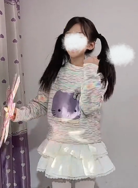 女童蛋糕裙蓬蓬半身裙子中大儿童白色a字短裙裤学院风韩版荷叶边