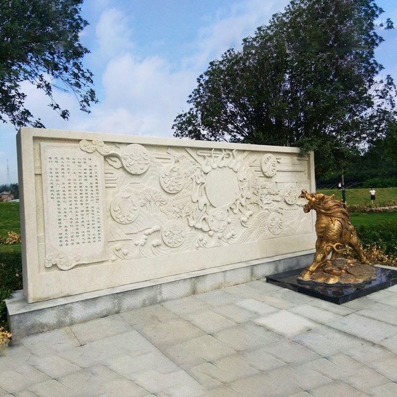 汉白玉浮雕壁画背景墙廉政主题公园广场反腐倡廉R主题户外园林景