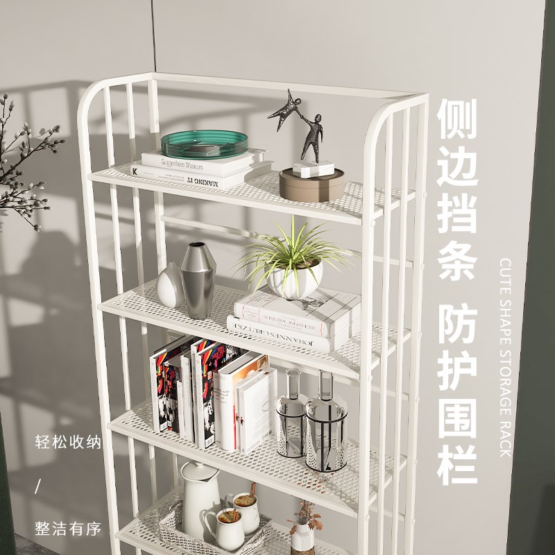 简约多层书架落地k铁艺办公储物展示架卧室儿童学生家用收纳置物