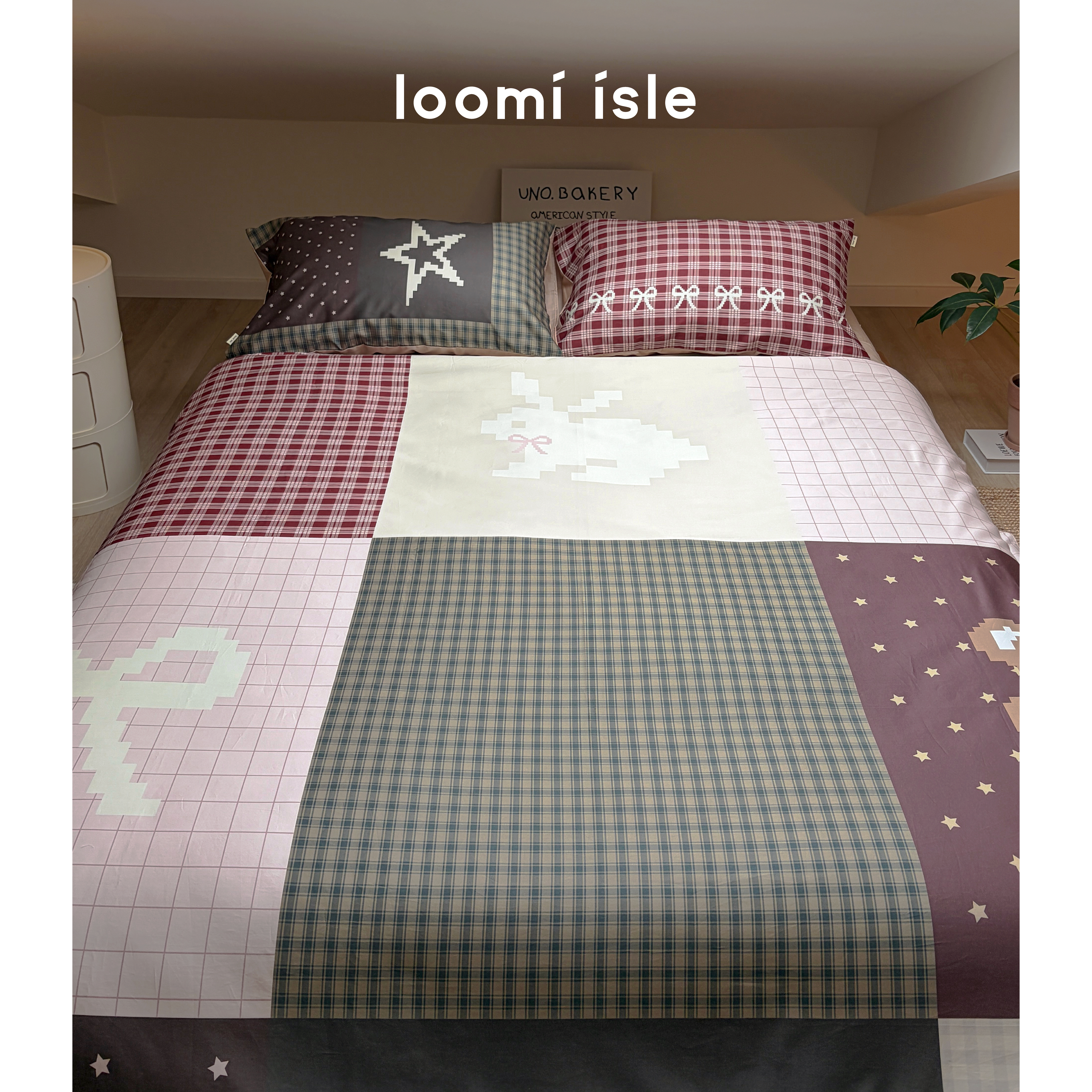 2025新小岛拼布日记小众原创设计韩系高级全棉四件套床单