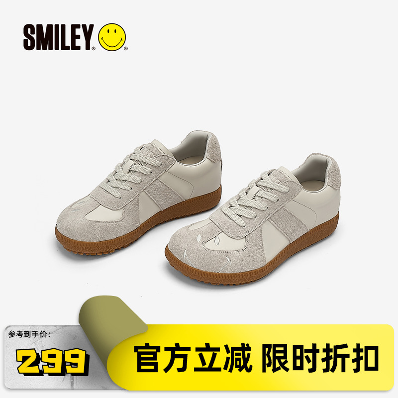 SMILEY笑脸灰色歪头芒果头德训鞋