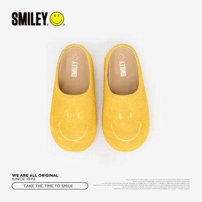 【孟子义同款】SMILEY笑脸半拖日常厚底增高勃肯穆勒一脚蹬拖鞋子
