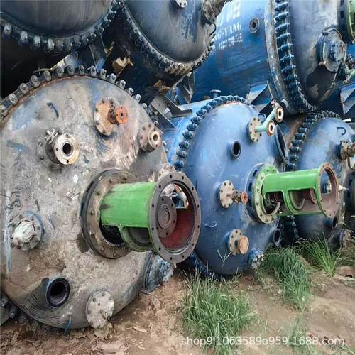 出售二手500升搪瓷反应釜电加热高压结晶釜多功能结晶罐