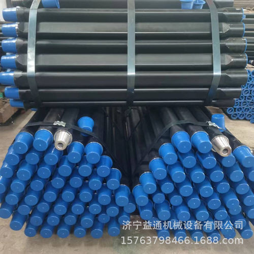 三棱螺旋刻槽钻杆73x1m锥丝地质勘探钎杆35mm切缝圆钻杆63三角钻