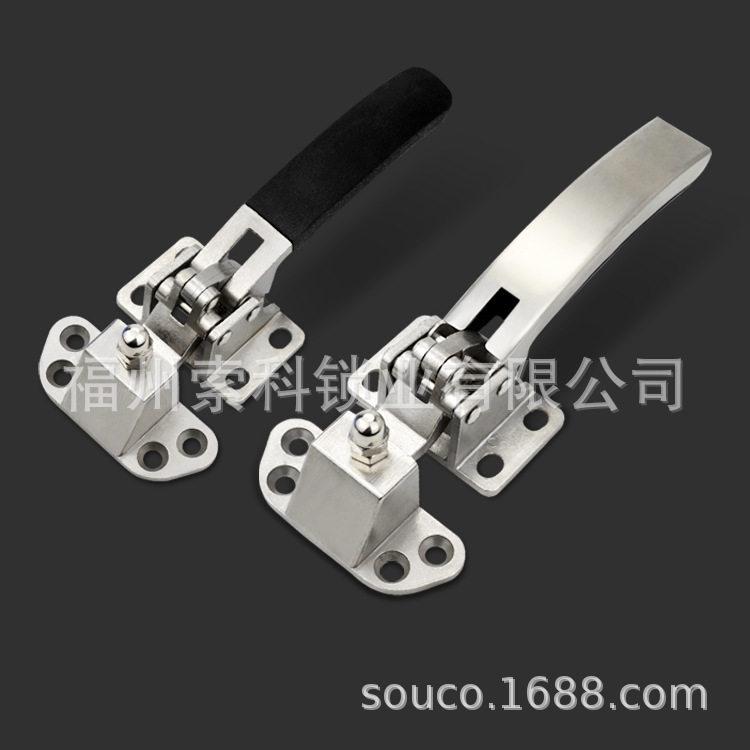 BS706/7/8不锈钢把手 海鲜蒸柜平门联动式门扣可调节蒸饭柜凸门锁