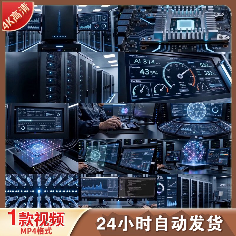 高清AI大模型算力训练数据中心设计素材/源文件