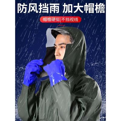 加厚全身防水连体下水裤水鞋抓鱼雨裤全封闭雨衣透气挖藕服水叉裤