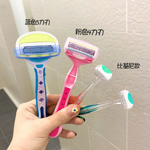 日本現貨 女用除毛刀剃毛刀 3把裝 刮毛刀腋毛私處5刀刃