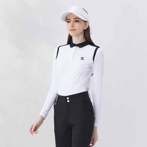 高尔夫女装秋冬网球运动长裤套装女弹力修身显瘦polo上衣golf服装