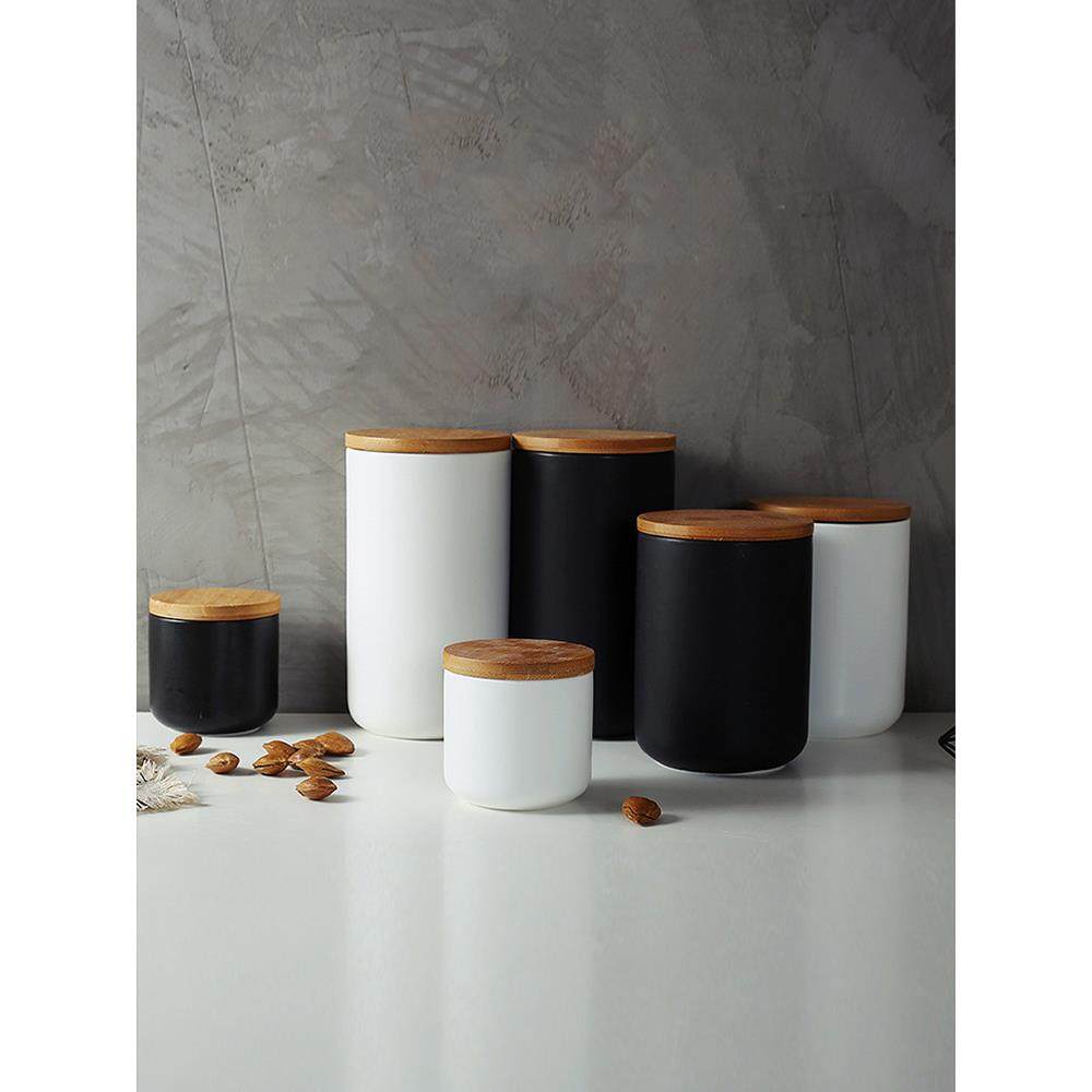 北欧简约陶瓷密封罐厨房杂粮储物罐食品收纳罐糖果咖啡茶叶罐套装,厨房/烹饪用具,密封罐,淘宝优惠券,粉丝福利购,淘宝优惠卷