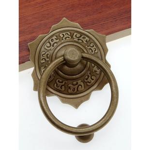 木门拉手青古铜中式大门提手彷古铁门把手老式门铜环实心拉环扣手