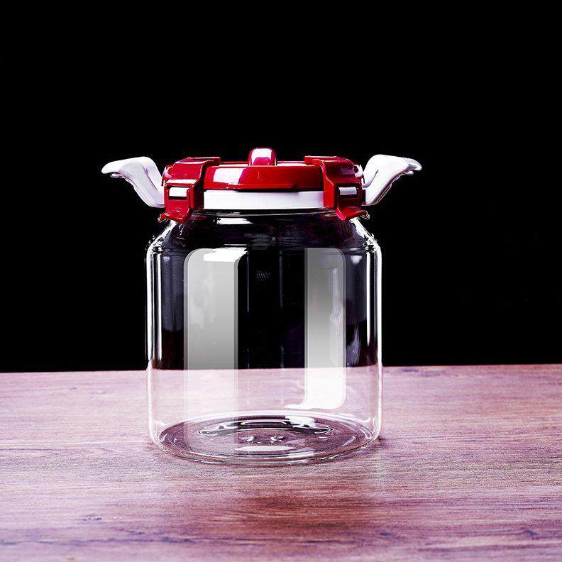 泡菜坛陈皮杂粮储物泡酒瓶米桶零食耐高温青梅酒玻璃密封罐罐加厚