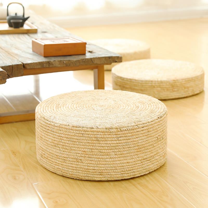 玉米皮蒲团加厚垫子榻榻米卧室懒人地上坐垫飘窗台打坐禅修垫家用