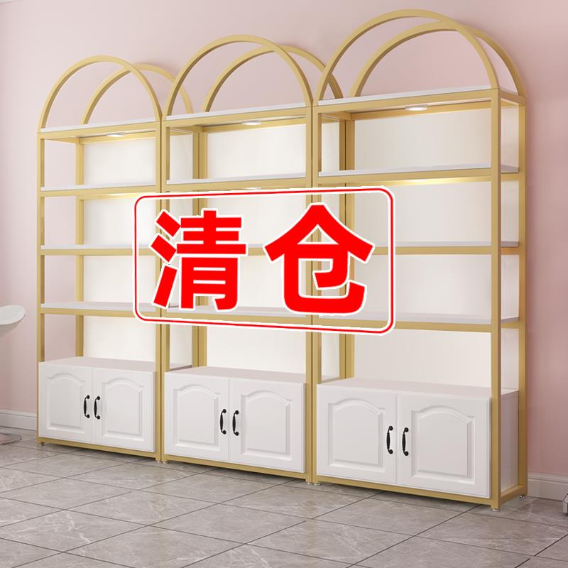 化妆品展示柜手办产品陈列柜美甲展示架美容院货架置物架落地柜子