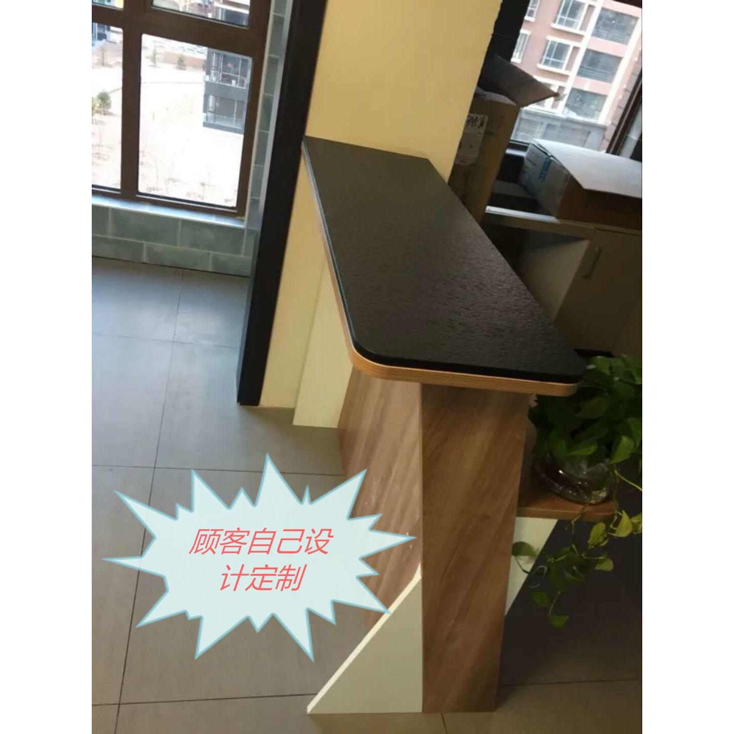 火烧石一级台面定制天然黑色大理石玄武石吧台茶几电视柜洗手台面