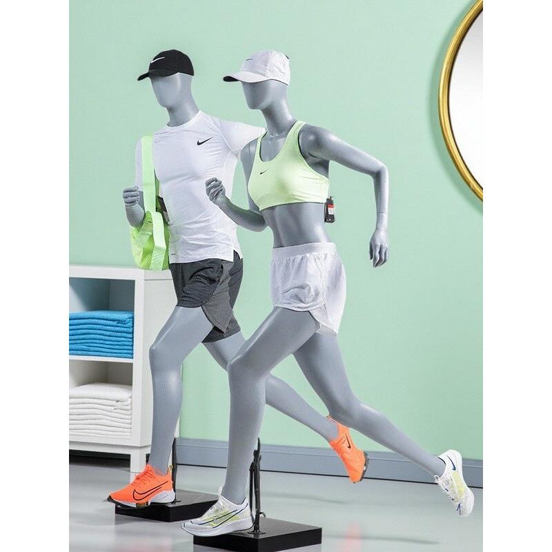 服装店模特橱窗道具女装店人台全身人体运动男模特架假人偶展示架