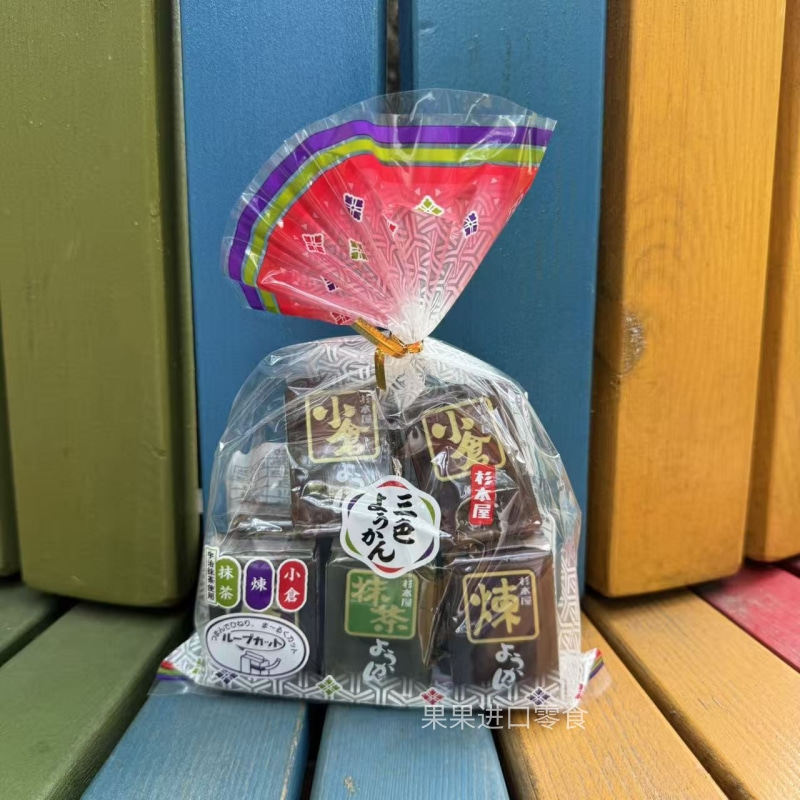 日本进口零食 杉本屋什锦羊羹 传统点心糕点抹茶琼脂糕软糕茶点