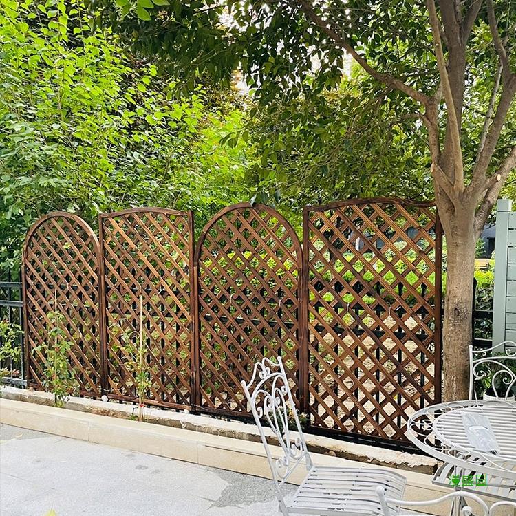 木栏实户外木栅栏墙面阳台围栏防腐木隔断庭院花园花架爬藤架悬挂