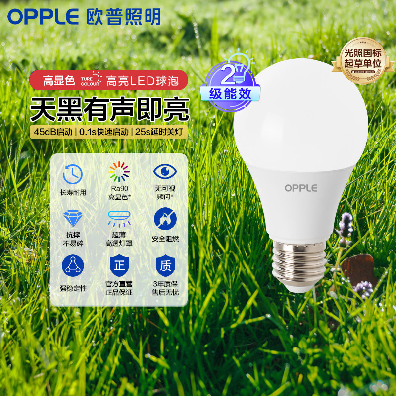 欧普照明led球泡节能灯螺口图片