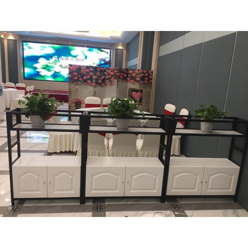 缘言梓办b公室隔断装饰花架矮柜护栏工业风花槽柜餐厅铁艺屏风隔
