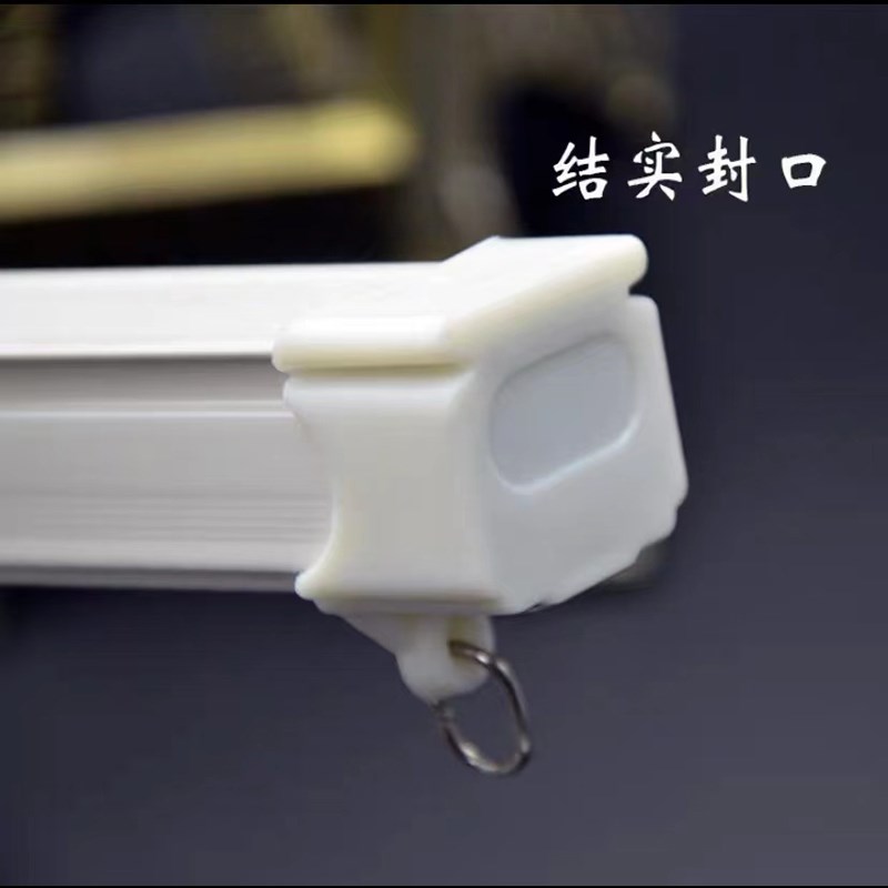 窗帘轨道顶e装侧装铝合金材质2021新款窗帘杆直轨弯轨双轨静音滑