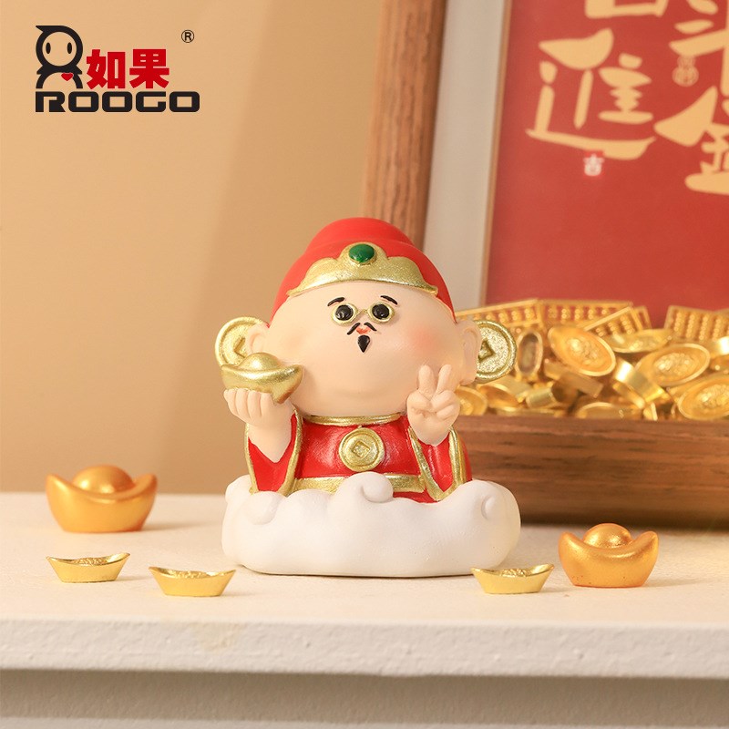 欢喜小神仙好运莲莲如来观音财神小D摆件桌面车载内饰汽车装饰摆