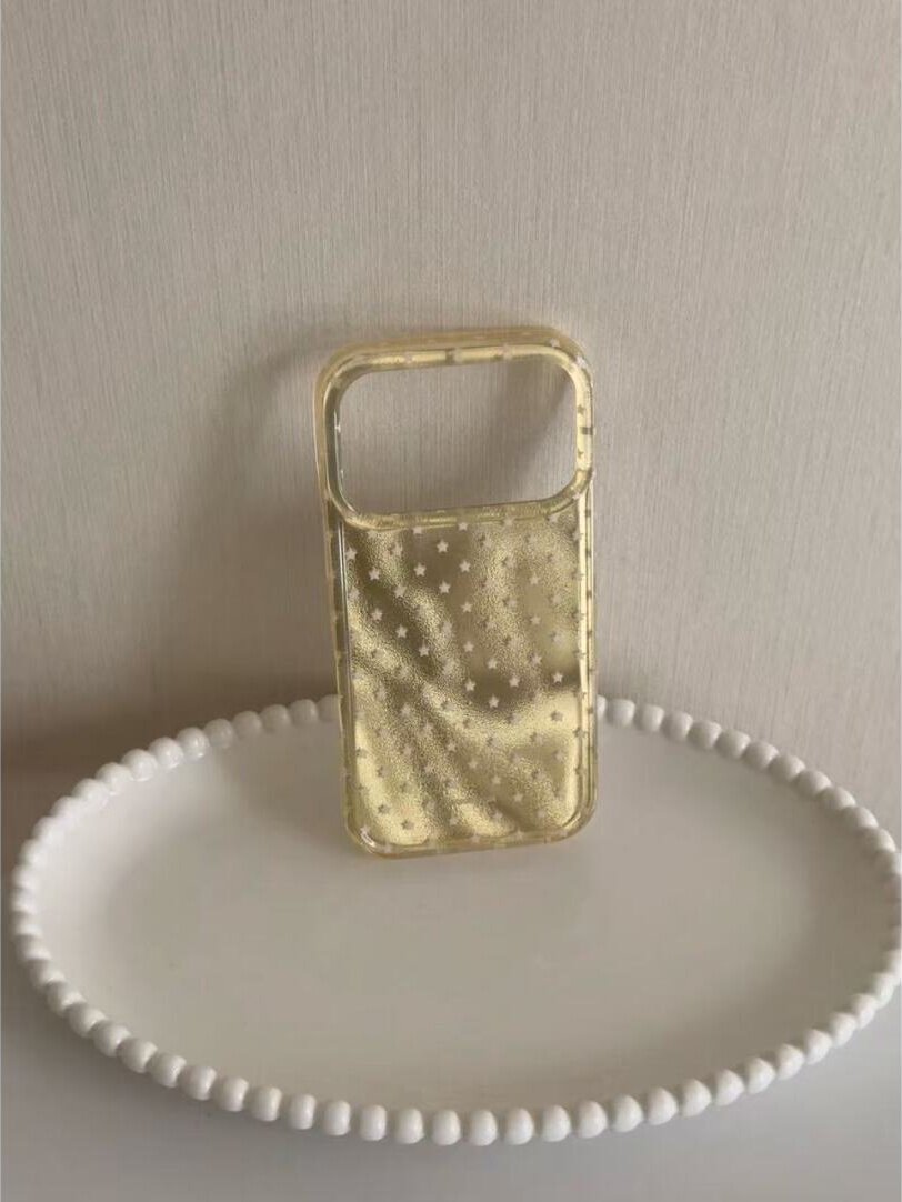 INS dazzling golden star suitable for Apple 17 Pro Max phone case, iPhone 16 new model, 15 Pro girly style, 14 Pro cute, 17 Pro niche, 16 Pro drop-resistant creative Pro phone case