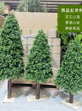 北欧仿真柏树酒店家居装饰景观盆栽小树假松柏树圣诞树装饰仿真树