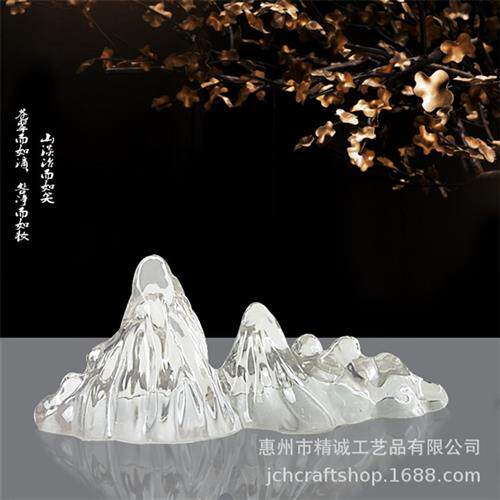 透明树脂摆件中式酒店展厅大型雕塑室内家居装饰落地创意雕塑